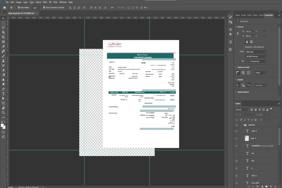 Modèle Word et PDF de licence industrielle des Émirats arabes unis à Dubaï template Modèle Word et PDF de licence industrielle des Émirats arabes unis à Dubaï template